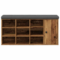 Vidaxl Shoe Bench Old Wood 102X32X50 Cm Engineered Wood - thumbnail 4