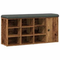 Vidaxl Shoe Bench Old Wood 102X32X50 Cm Engineered Wood - thumbnail 2
