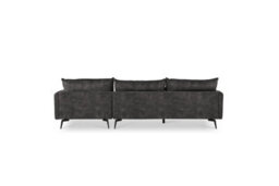 Home Detail Savoy 3 Seater Velvet Sofa With Right Hand Chaise, Steel Grey Velvet - thumbnail 4