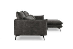 Home Detail Savoy 3 Seater Velvet Sofa With Right Hand Chaise, Steel Grey Velvet - thumbnail 3