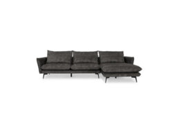 Home Detail Savoy 3 Seater Velvet Sofa With Right Hand Chaise, Steel Grey Velvet - thumbnail 2