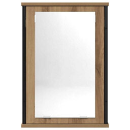 Walplus Bathroom Mirror Cabinet Artisan Oak 42X12X60 Cm Engineered Wood - thumbnail 4