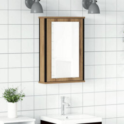 Walplus Bathroom Mirror Cabinet Artisan Oak 42X12X60 Cm Engineered Wood - thumbnail 1