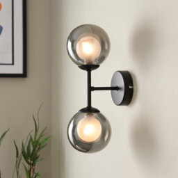Cole Matt Black Double Wired Led Wall Light