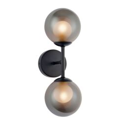 Cole Matt Black Double Wired Led Wall Light - thumbnail 4