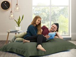 Beautiful Beanbags Adult Big Brother Beanbag For Indoors Or Outdoors Ready Filled Bean Bags - Olive