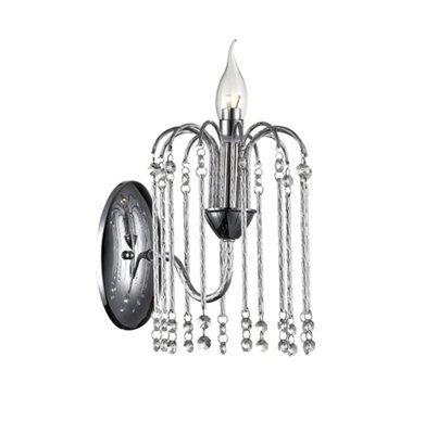 Luminosa Lighting Luminosa Bette 1 Light Chrome Candle Wall Lamp