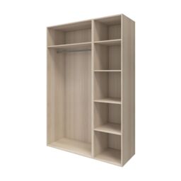 GoodHome Atomia Freestanding Matt Oak Effect Chipboard Mirrored Triple Wardrobe (H)2250mm (W)1000mm (D)580mm - thumbnail 3