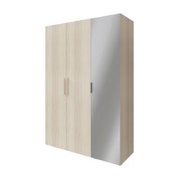 GoodHome Atomia Freestanding Matt Oak Effect Chipboard Mirrored Triple Wardrobe (H)2250mm (W)1000mm (D)580mm - thumbnail 2