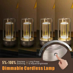 Golden Cordless Led Table Lamp , Portable Rechargeable Night Light - thumbnail 4