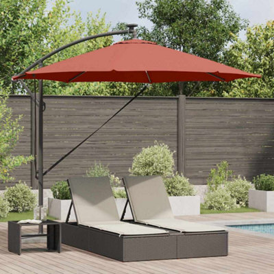 Berkfield Cantilever Banana Parasol Terracotta 294 X 294 X 248 Cm - image 1