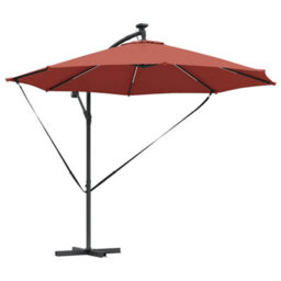 Berkfield Cantilever Banana Parasol Terracotta 294 X 294 X 248 Cm - thumbnail 2