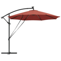 Berkfield Cantilever Banana Parasol Terracotta 294 X 294 X 248 Cm - thumbnail 6