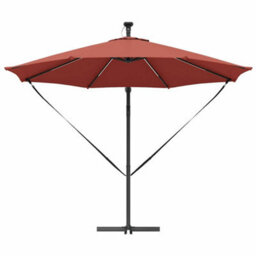Berkfield Cantilever Banana Parasol Terracotta 294 X 294 X 248 Cm - thumbnail 5