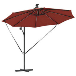 Berkfield Cantilever Banana Parasol Terracotta 294 X 294 X 248 Cm - thumbnail 4