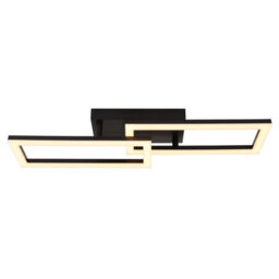 Luminosa Lighting Luminosa Sapena 61X20Cm Integrated Led Semi Flush Ceiling Light Matt Black 2X Led 3000K - thumbnail 3