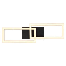 Luminosa Lighting Luminosa Sapena 61X20Cm Integrated Led Semi Flush Ceiling Light Matt Black 2X Led 3000K - thumbnail 4