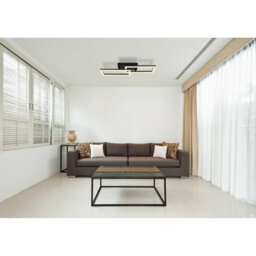Luminosa Lighting Luminosa Sapena 61X20Cm Integrated Led Semi Flush Ceiling Light Matt Black 2X Led 3000K - thumbnail 7