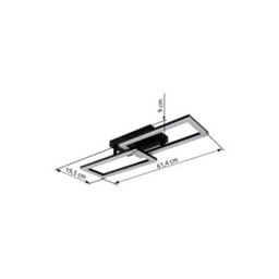 Luminosa Lighting Luminosa Sapena 61X20Cm Integrated Led Semi Flush Ceiling Light Matt Black 2X Led 3000K - thumbnail 8