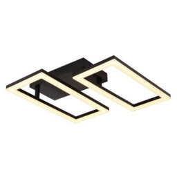 Luminosa Lighting Luminosa Sapena 61X20Cm Integrated Led Semi Flush Ceiling Light Matt Black 2X Led 3000K - thumbnail 5