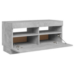 Berkfield Tv Cabinet With Led Lights Concrete Grey 80X35X40 Cm - thumbnail 8