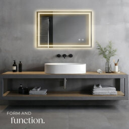 Tectake Led Bathroom Mirror Clara With Dimmable Backlight, 3 Colour Temps And Anti-Fog   50 X 70 Cm- Anthracite - thumbnail 7