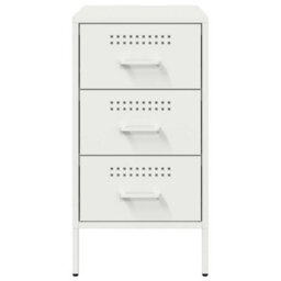 Berkfield Bedside Cabinets 2 Pcs White 36X39X68 Cm Steel - thumbnail 6