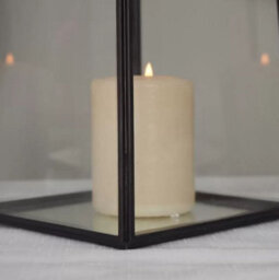 Black Metal Candle Holder Rectangular - thumbnail 3