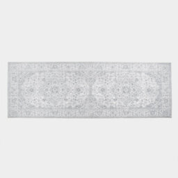 OHS Washable Rug Vintage Living Room Bedroom Carpet Mat, Grey - 66 X 200Cm - thumbnail 4