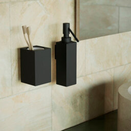 Cosmic Soap Dispenser, 125Ml Capacity, Black Matt, Wall-Mounted. Collection Metric - thumbnail 2