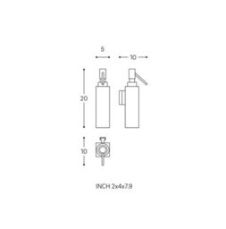 Cosmic Soap Dispenser, 125Ml Capacity, Black Matt, Wall-Mounted. Collection Metric - thumbnail 5