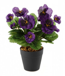 Best Artificial 30Cm Purple Pansy Plug Plant - Pot Not Included