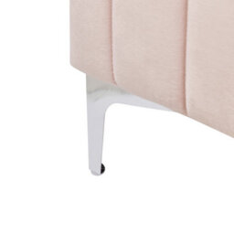 Beliani Bed Velvet Lunan 180 X 200 Cm (Eu Super King) Pastel Pink - thumbnail 9