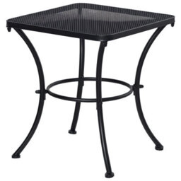 Outsunny 45Cm Square Metal Outdoor Patio Bistro Table Coffee Desk Black - thumbnail 2