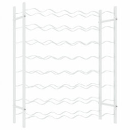 Berkfield Wine Rack For 48 Bottles White Metal - thumbnail 2