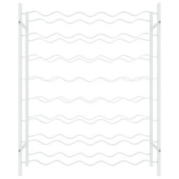 Berkfield Wine Rack For 48 Bottles White Metal - thumbnail 4