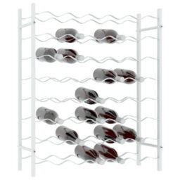 Berkfield Wine Rack For 48 Bottles White Metal - thumbnail 3