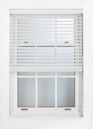 Furnished Made To Measure Faux Wood Venetian Blinds - White 50mm Slats Blinds For Windows And Doors (W)210Cm (L)150Cm - thumbnail 4