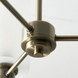 Pagazzi Lighting Pagazzi Kingsholm 3-Light Antique Brass Semi-Flush Ceiling Light - thumbnail 5