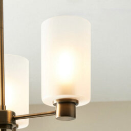 Pagazzi Lighting Pagazzi Kingsholm 3-Light Antique Brass Semi-Flush Ceiling Light - thumbnail 3
