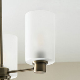 Pagazzi Lighting Pagazzi Kingsholm 3-Light Antique Brass Semi-Flush Ceiling Light - thumbnail 4