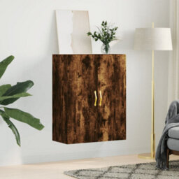 Berkfield Wall Mounted Cabinet Smoked Oak 69.5X34X90 Cm - thumbnail 3