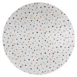 RugsX Bambino 47890 Round Washing Carpet Dots For Children Anti-Slip - White Brown Circle 160 Cm - thumbnail 2