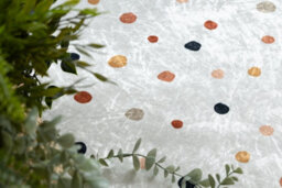 RugsX Bambino 47890 Round Washing Carpet Dots For Children Anti-Slip - White Brown Circle 160 Cm - thumbnail 5