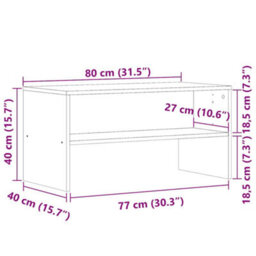 Berkfield Tv Cabinet Artisan Oak 80X40X40 Cm Engineered Wood - thumbnail 9