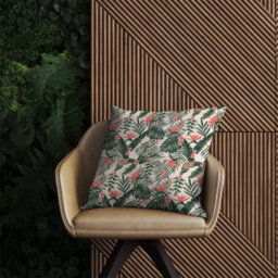 Warren Reed Designer Dark Tropical Green Leaves Outdoor Cushion 45Cm X 45Cm - thumbnail 2