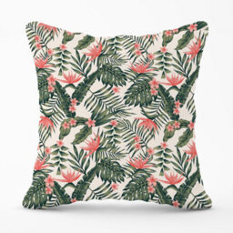 Warren Reed Designer Dark Tropical Green Leaves Outdoor Cushion 45Cm X 45Cm - thumbnail 1
