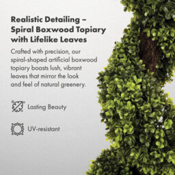2 X Greenbrokers Artificial Spiral Boxwood Topiary Trees 5Ft/150Cm - thumbnail 5