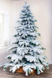 Christmas Tree World The 6Ft/180Cm Snow White Fir Tree With Hook-On Branches - thumbnail 1