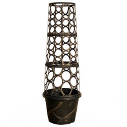 You Garden Yougarden Clematis 'nubia Boulevard' Patio Climber Collection, 10.5Cm Potted Plant With Tower Pot Planter And Trellis - thumbnail 4